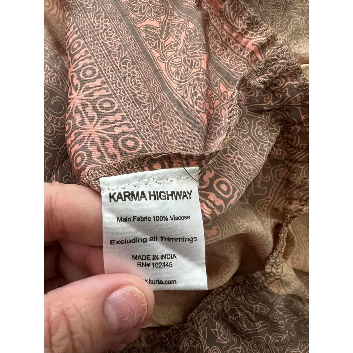 *Flawed* NWOT Karma Highway Elegant Boho Tunic Top - Image 4