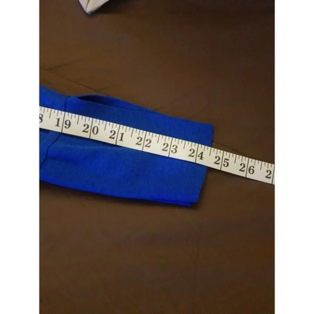 Talbots Womens Open Cardigan Knit Blue Sz Small Spring Easter Flared Slit Sleeve - Image 12