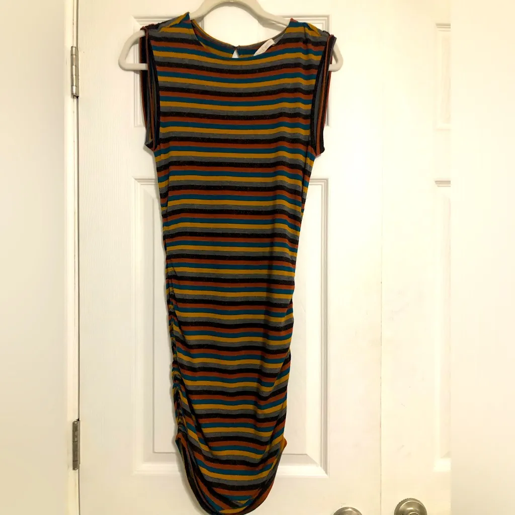 Ramy Brook NY Darinda bodycon jersey striped dress women’s size XS‎ cap sleeve - Image 2