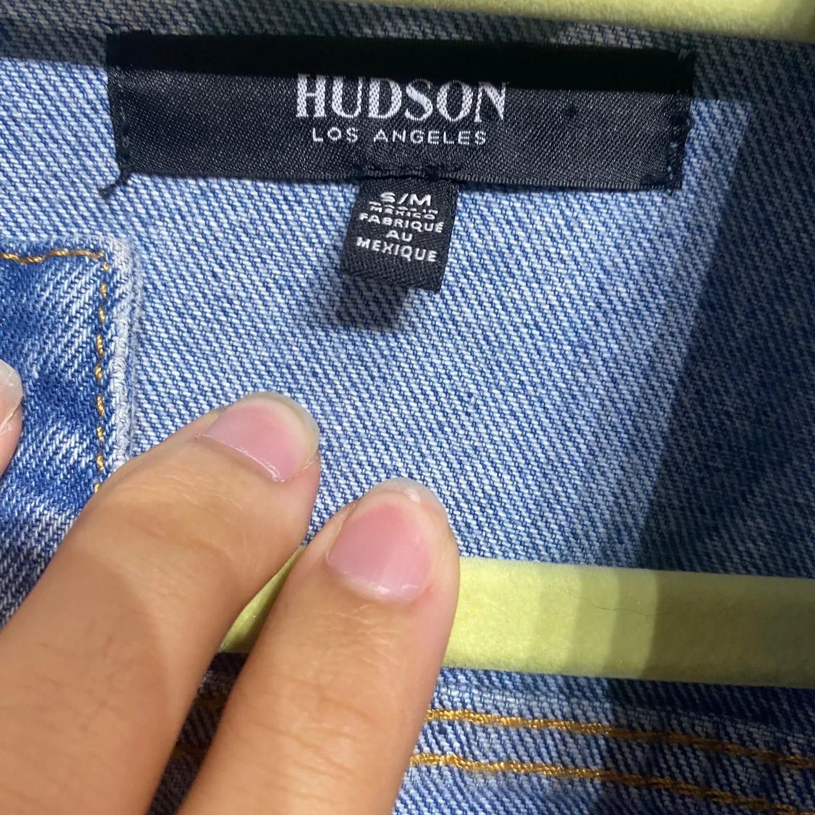 Hudson Blue Denim Jean Jacket Sz S - Image 5