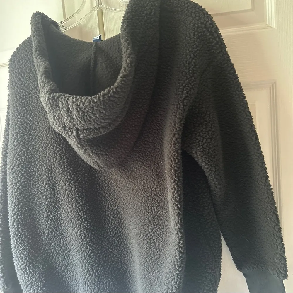 Old Navy Maternity Brown Sheepskin Shearling Fleece Sweatshirt Womens Med Hoodie - Image 6