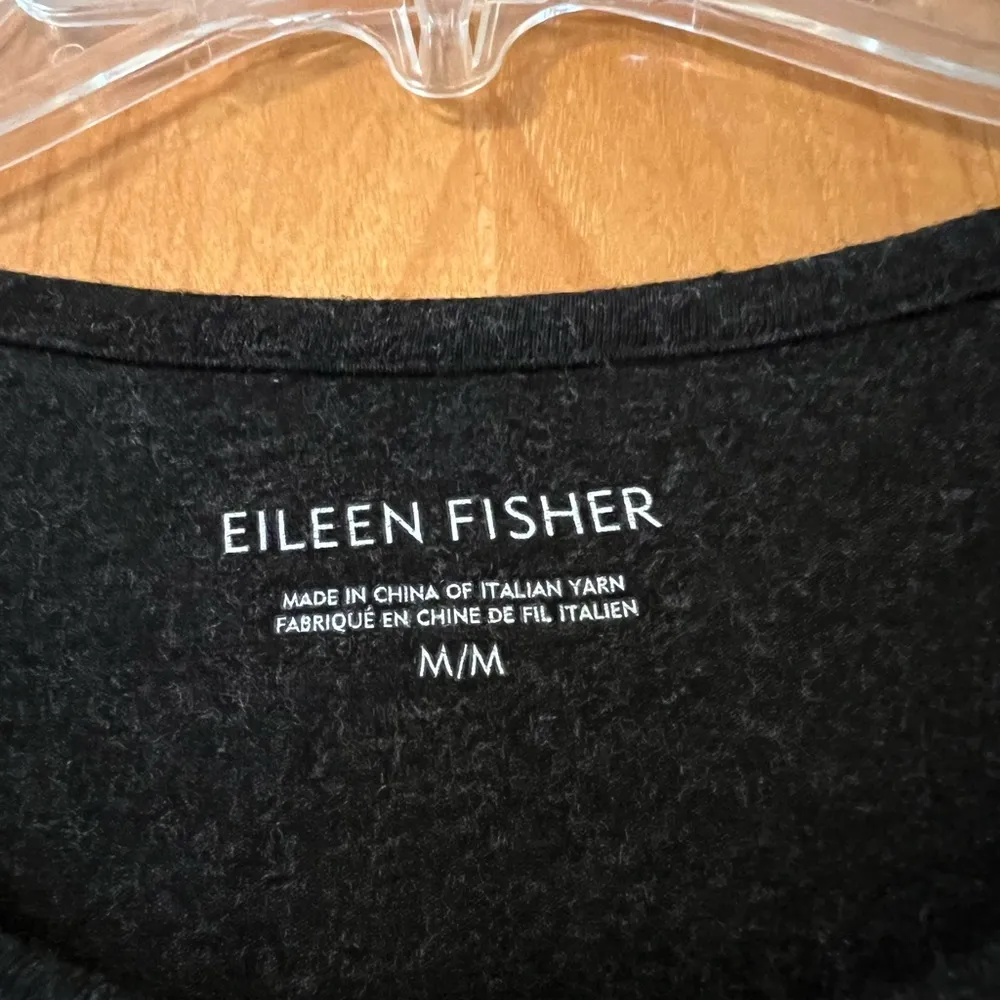 Eileen Fisher Grey Gray Tunic Shift Dress Viscose Blend Italian Yarn Medium - Image 4