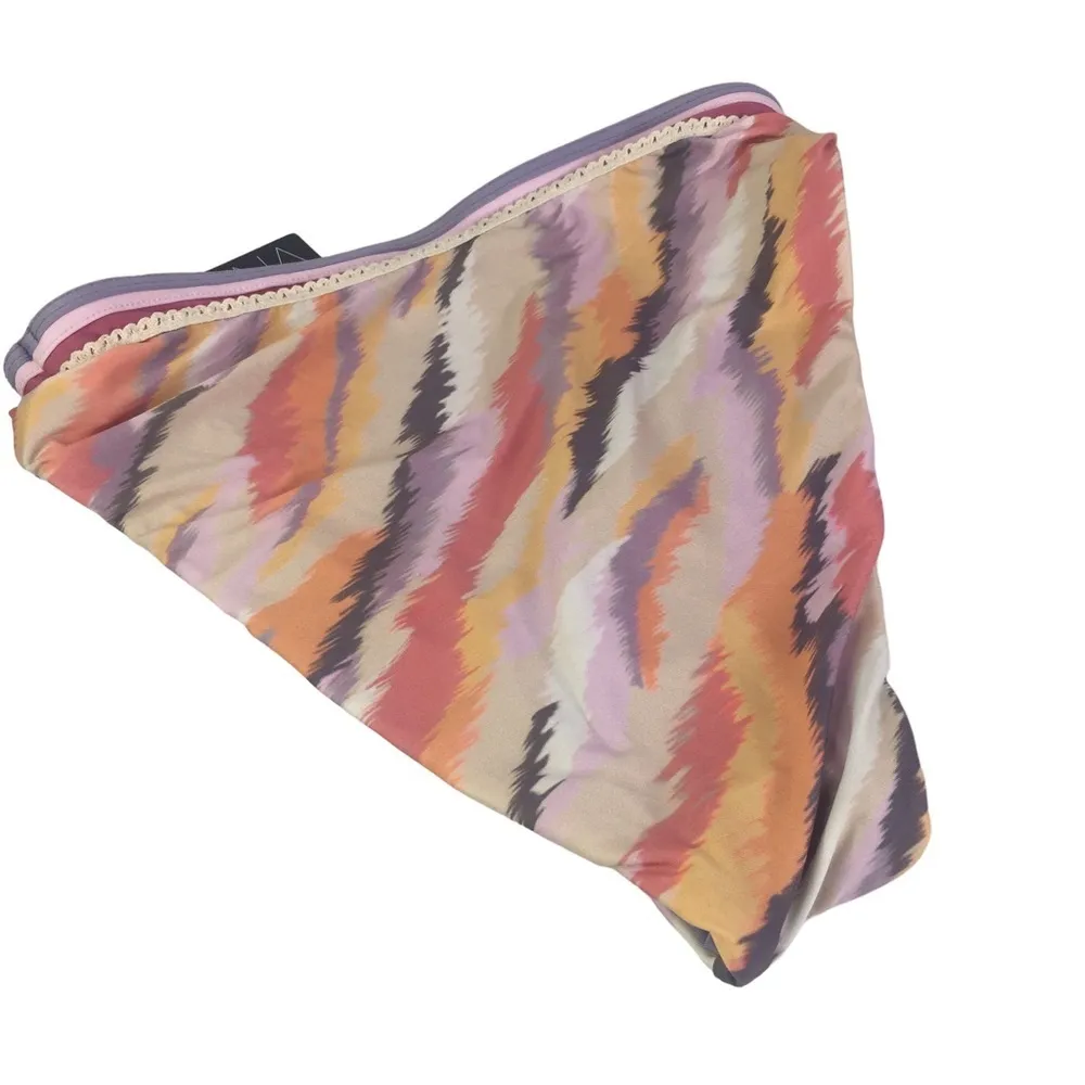 So Luna Swim Ikat high waist bikini bottom size Medium Orange - Image 2