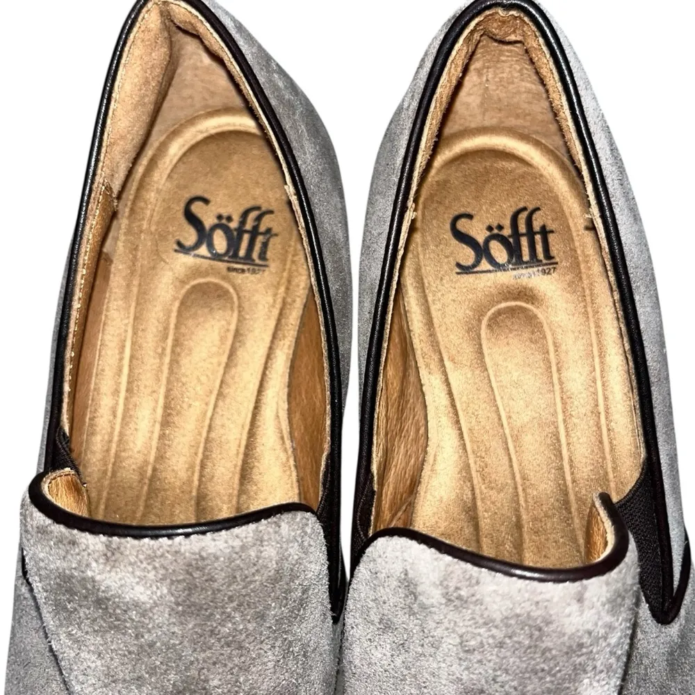 Sofft Velina Gray Suede Loafers Slip On Shoes size 8.5 Wide - Image 7