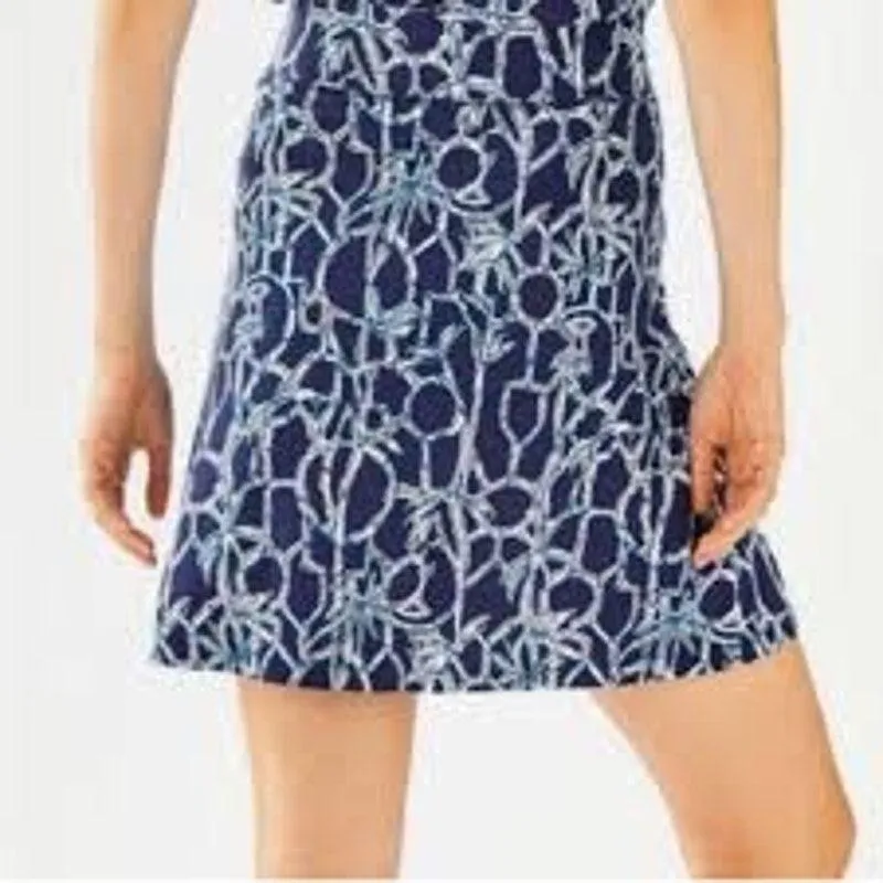 Lilly Pulitzer Brenna Skirt M Mini Short Skirt Activewear Tennis Pickleball Blue - Image 4