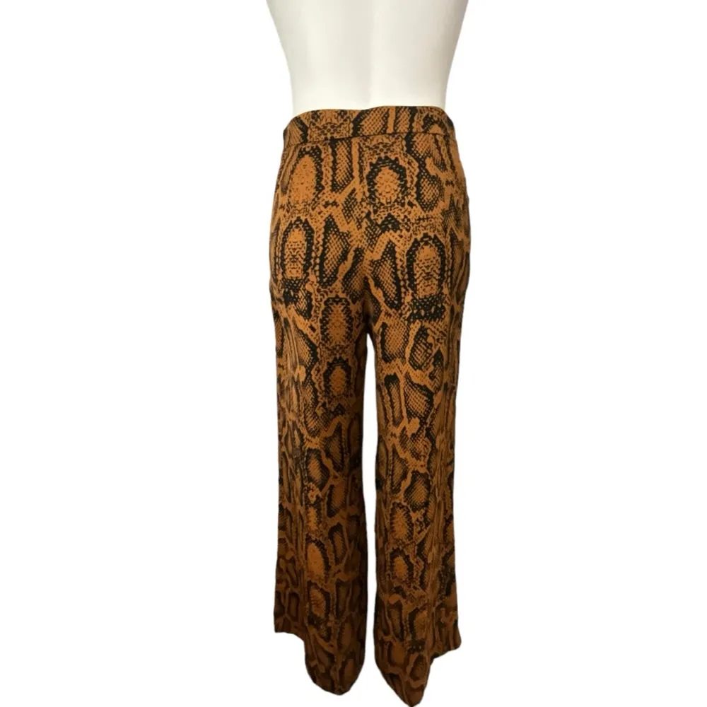 Zara Snake Print Wide Leg High Waisted Pant Bloggers Fave Nwot - Image 16