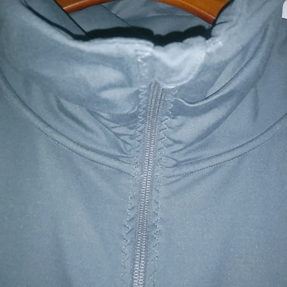 Zella XL Yoga Running Cowl Neck Zip Front Warm Up Jacket in Medium Gray - Image 4