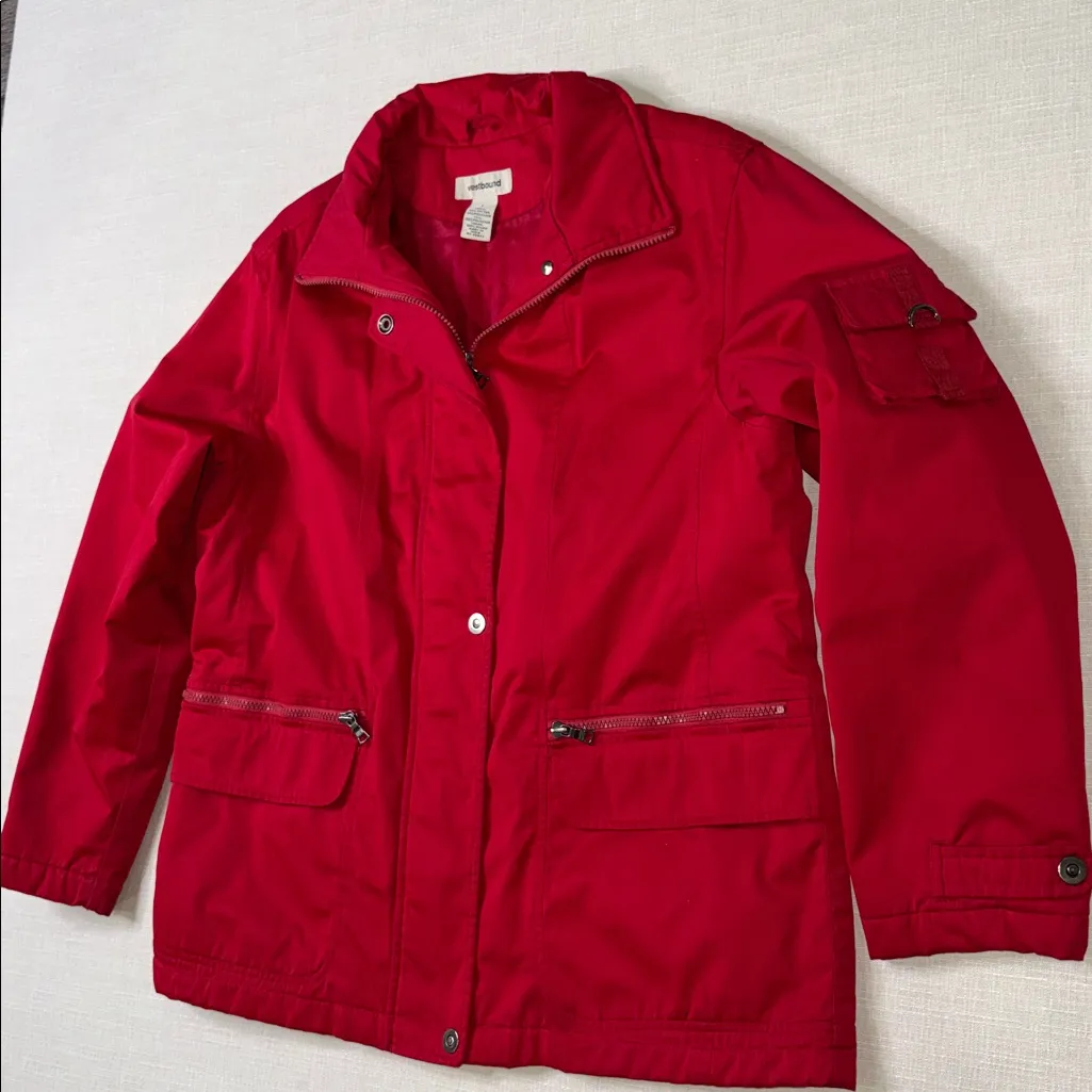Westbound Vibrant Red Outerwear Utility Jacket - Image 2