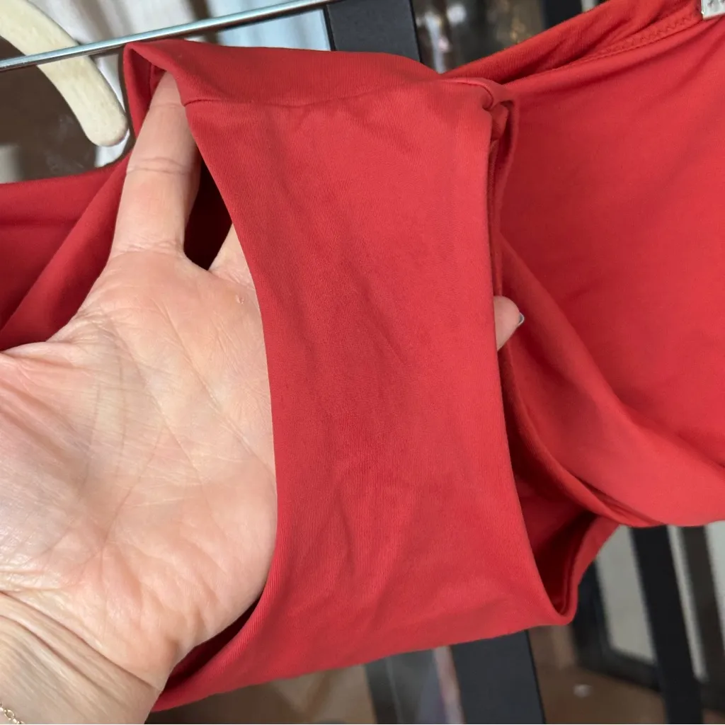 Andie Swim Bikini set The Snap scoop top high rise Bottom Eco Nylon Chili Pepper - Image 11