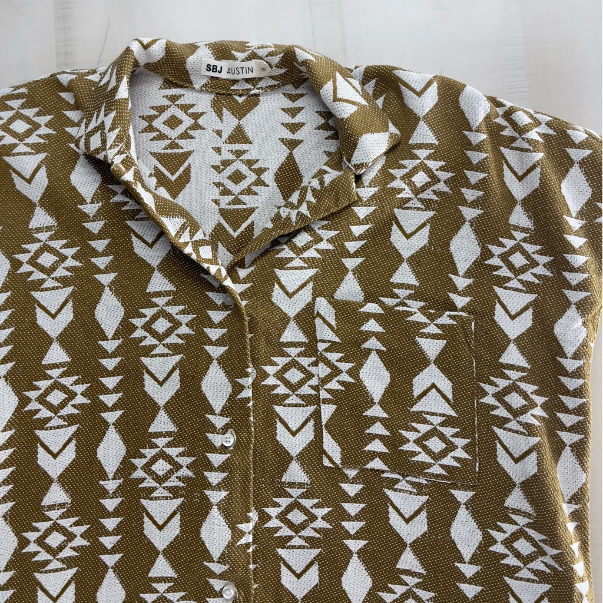 SBJ AUSTIN high end cotton printed Aztec handmade dress women’s casual White Size undefined - Image 5