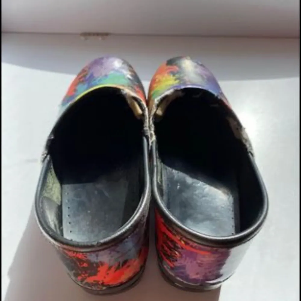 Dansko  Paint‎ Splatter Splotchwork Professional Mules Slip On Clogs Work Shoes - Image 2