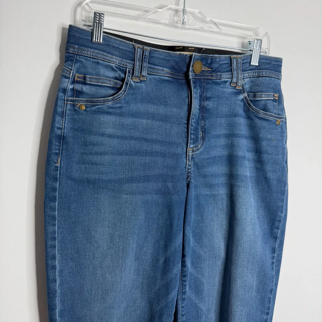 Democracy Ab Solution Straight Leg Jean Blue Size 10 Stretch Comfort Waist - Image 5