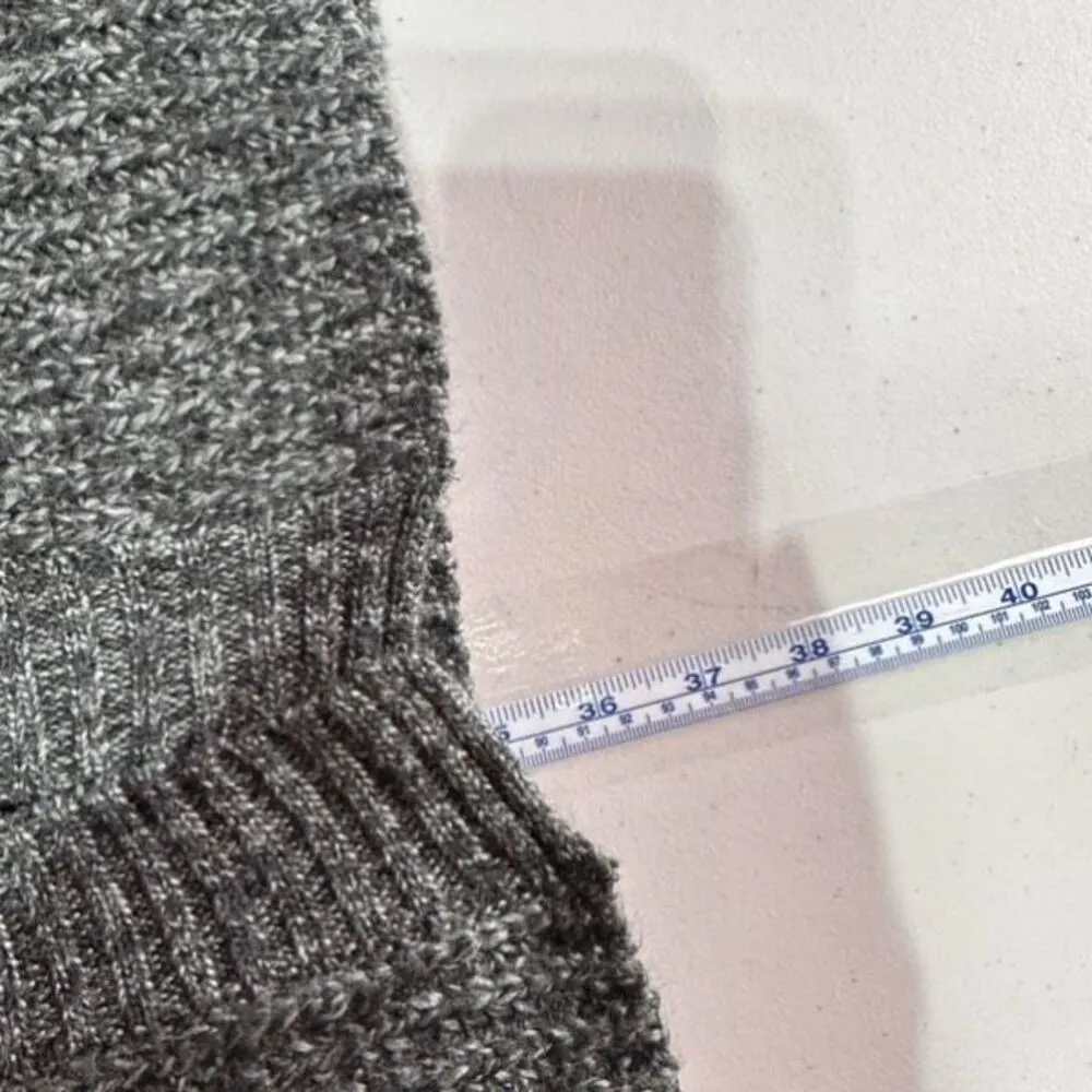 PRANA Thalia Cardigan Sweater Vest Cargo Gray Marled Wool Duster Long Knit XS - Image 16