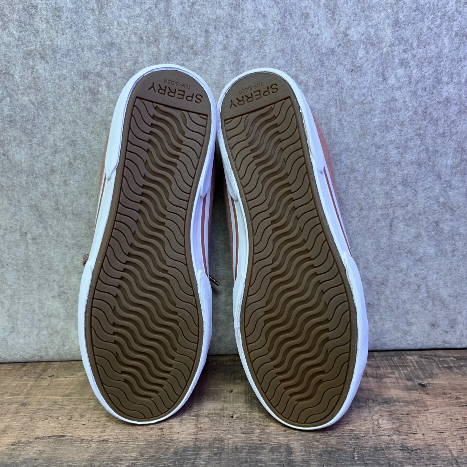 Sperry Top Sider Women's Pink Wool Lined Slip On Sneakers Mule Shoes Sz 8.5 NWOB - Image 6