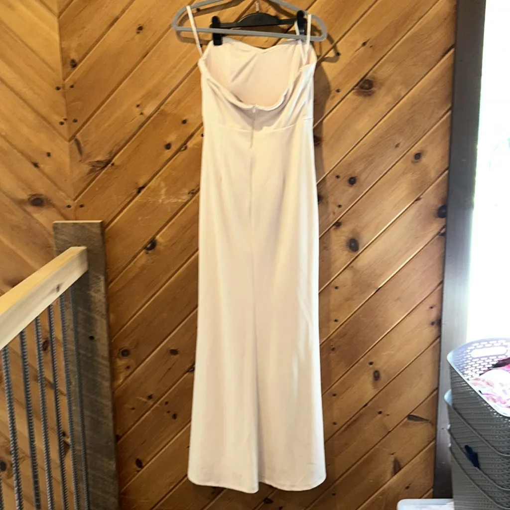 Lulus Stand in the Spotlight Blush Strapless Maxi Dress - Image 8