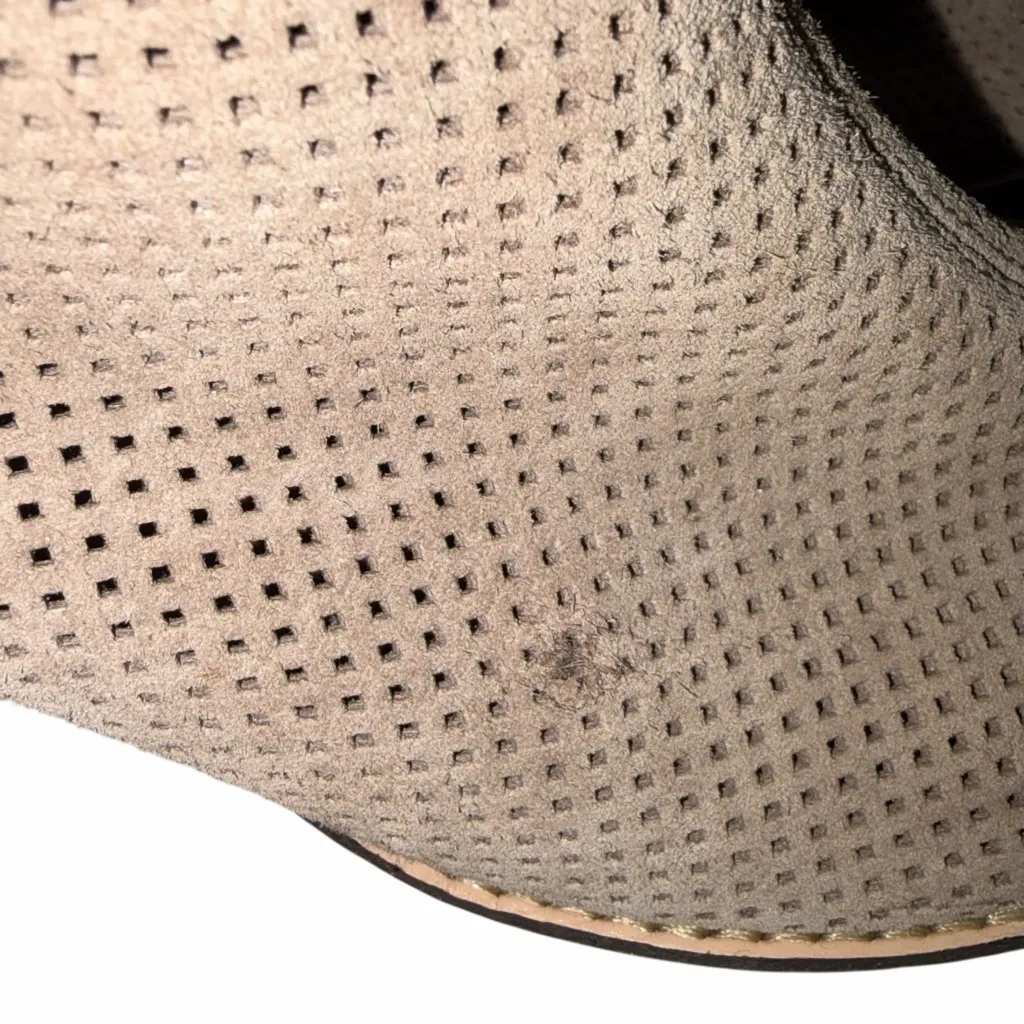 NEW TOMS Majorca Tan Suede Perforated Peep Toe Booties Sandals Shoes size 9 - Image 11