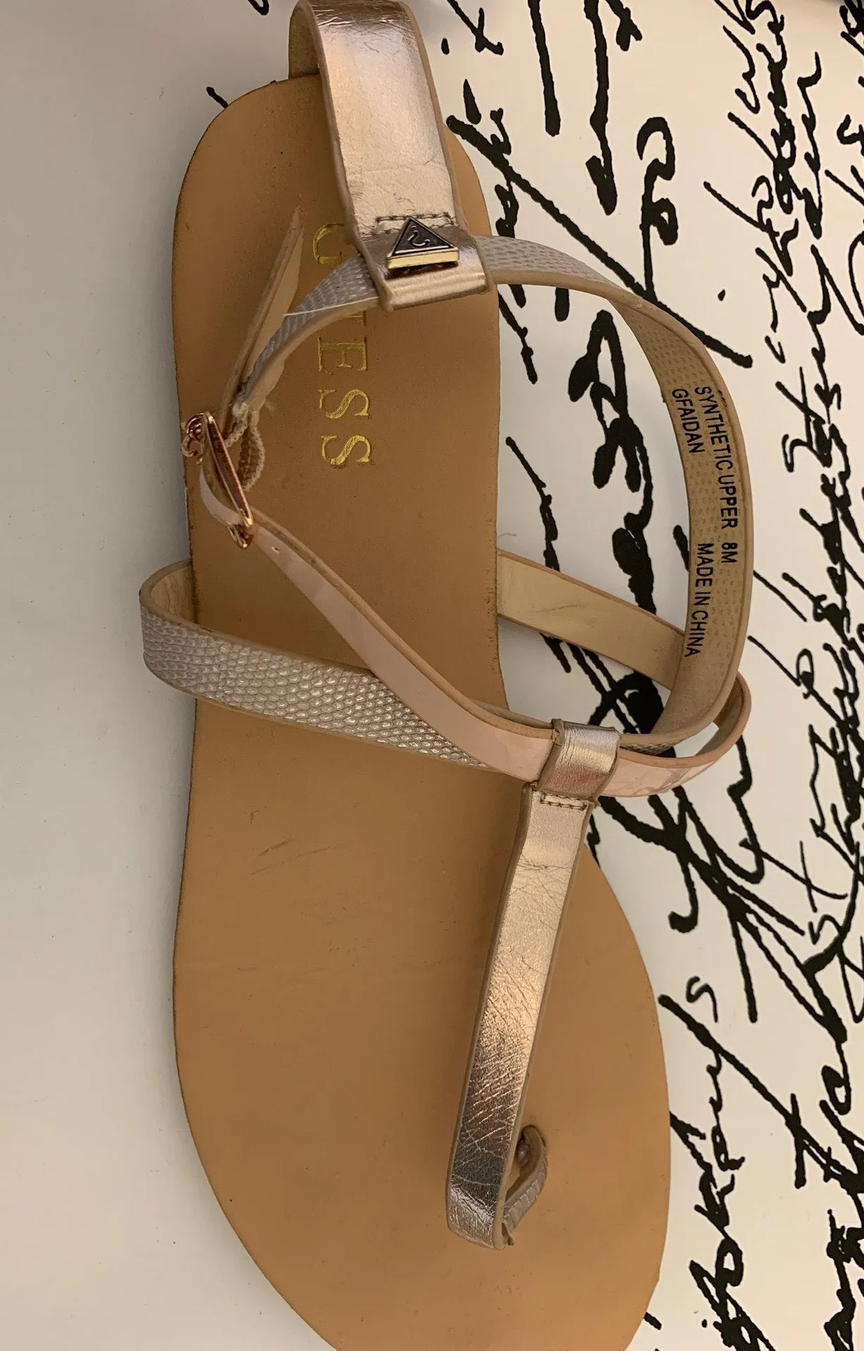 Guess Rose Gold Sandals - Image 2