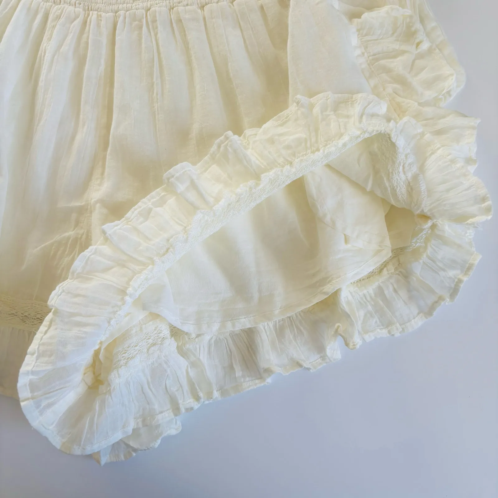 Free People Feelin' Fancy Strapless Cotton
Romper Ivory Women’s Large NWT Boho - Image 6