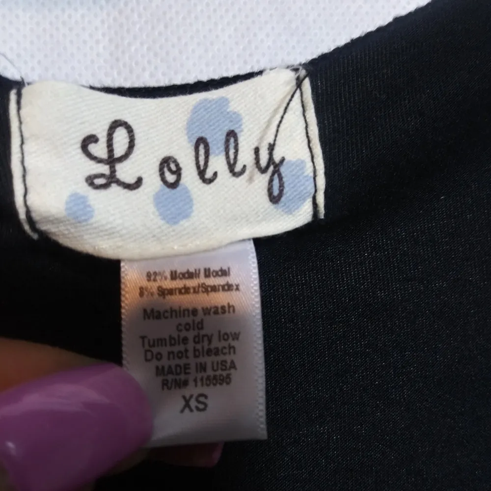 Anthropologie Lolly Black Knot Ruched V Neck Modal Simple Classic Dress Sz XS - Image 4