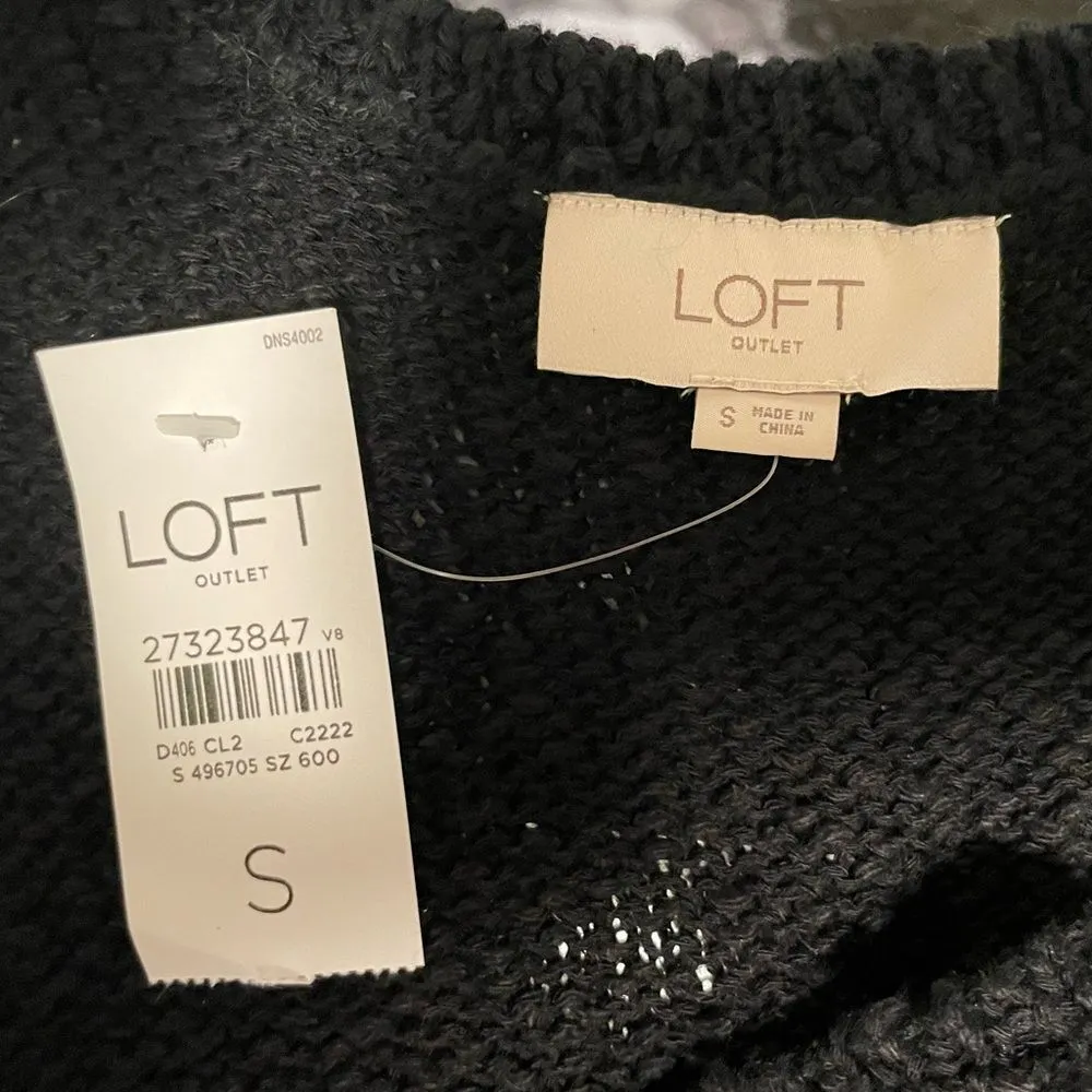 Loft Scoop Neck Sleeveless Knit Sweater Black‎ Women’s Size Small NWT! - Image 4