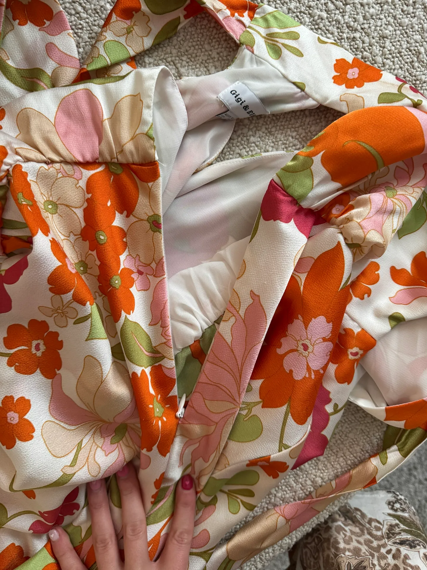 Floral High Neck Midi Dress  - Image 6