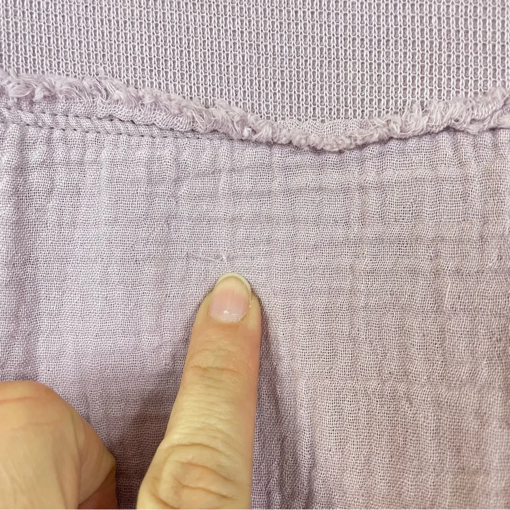 Easel‎ Lilac Gauzy Oversized Henley Top Size Small - Image 4