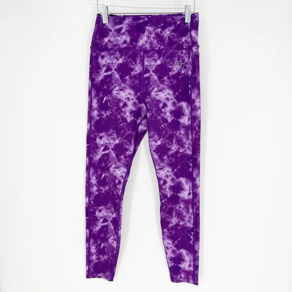 Peloton x Brittany Allen Tie Dye Pocket Leggings M Purple - Image 2