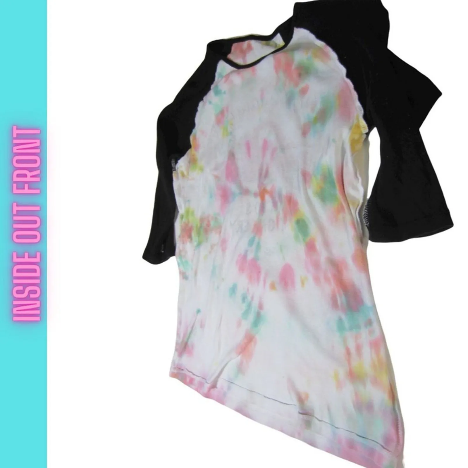 Retro Holiday Tie Dye Baseball Tee Bella Canvas Holidaycore Medium - Image 11