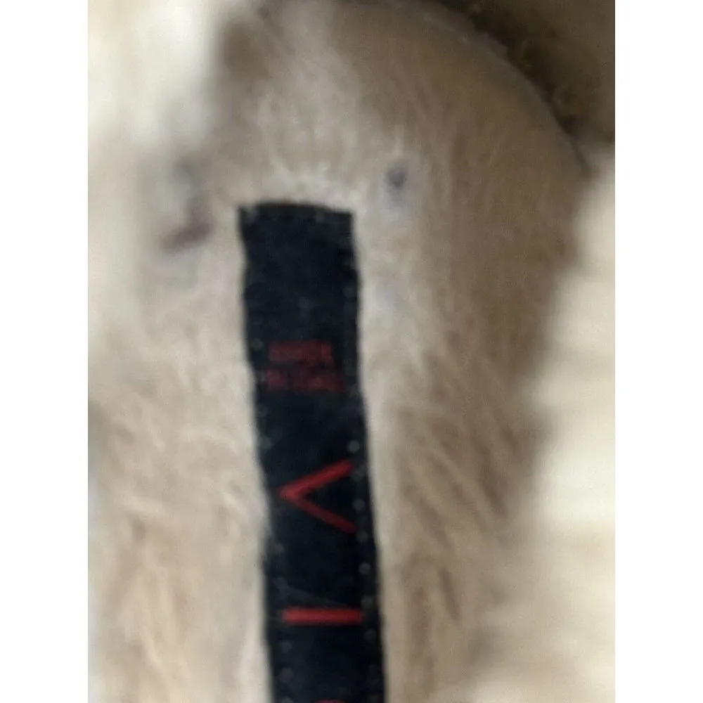 Vicini Made In Italy Tan Suede Faux Fur Lined Knee High Pointed Toe Boots Sz 8 - Image 15