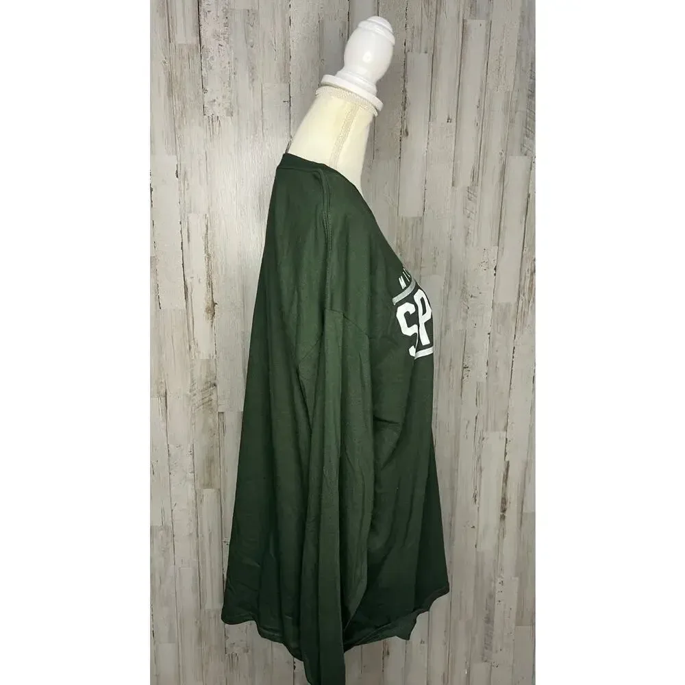 NWT Captivating Michigan State‎ Spartans Women's XL Green Long Sleeve T - Image 3