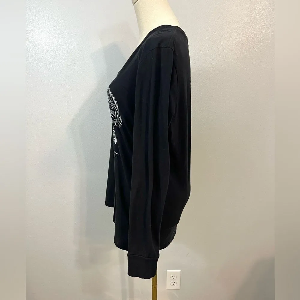 ❄️Harley Davidson Rhinestone Embellished Long Sleeve Tee Black Size XL - Image 3