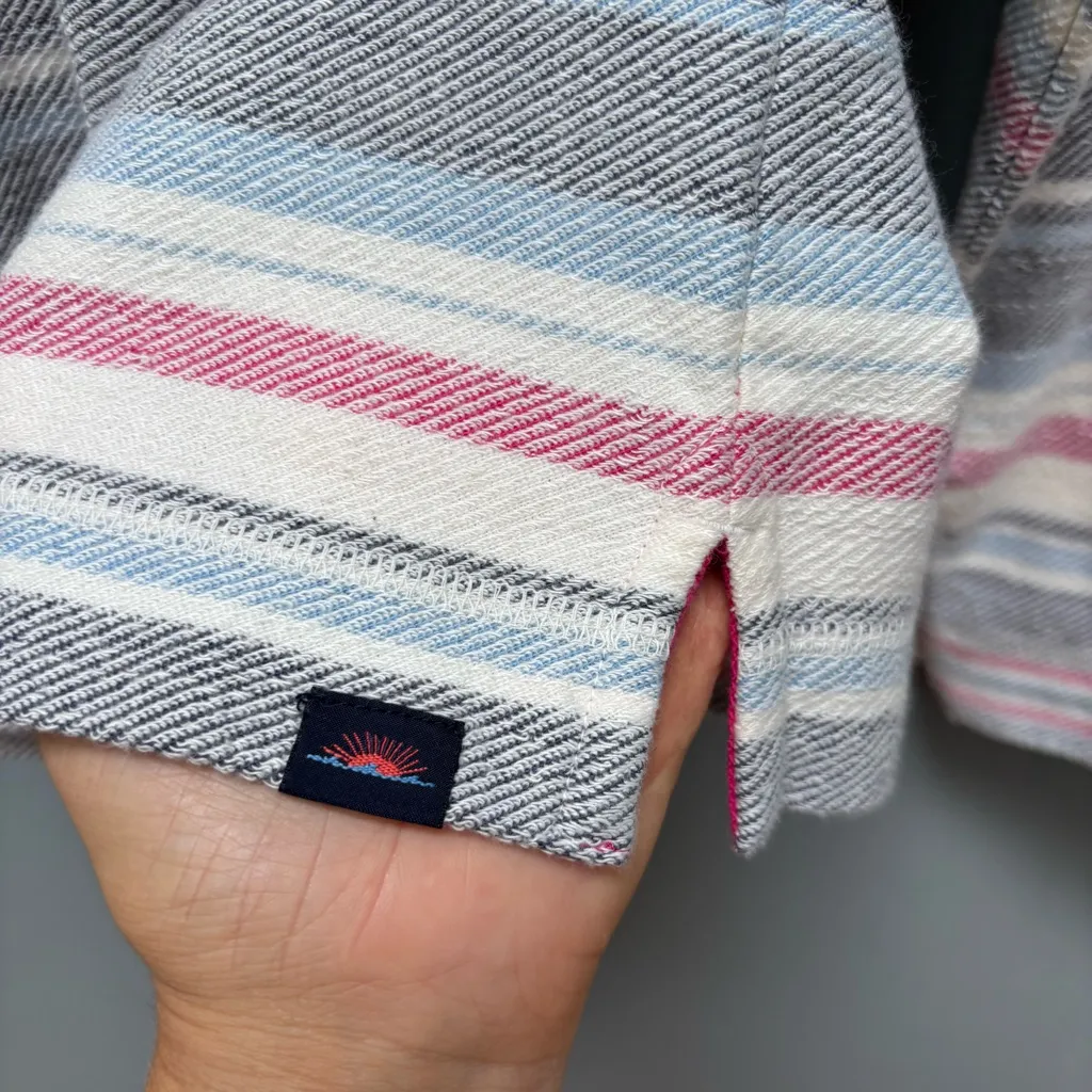 Faherty Byron Bay Hoodie Sweatshirt Bloom Paradise Blue - Image 8