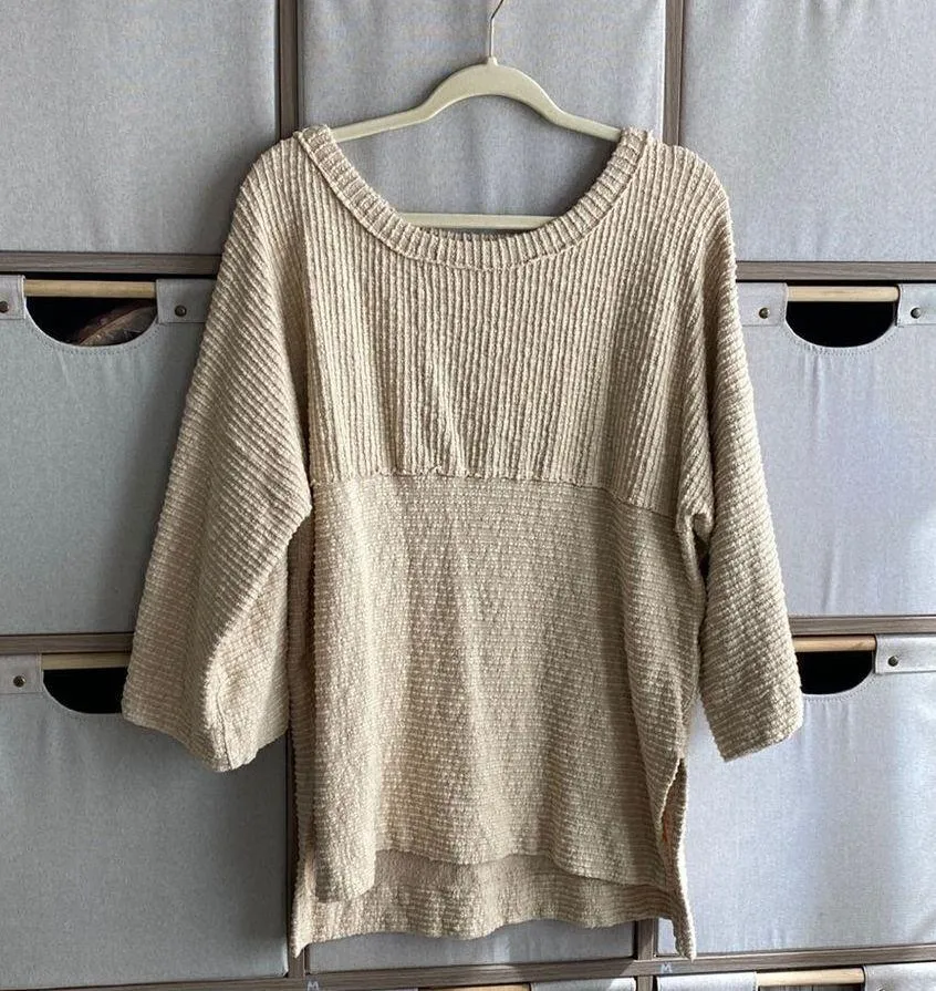 Free People ribbed boardwalk hacci bell sleeve sweater - Image 5