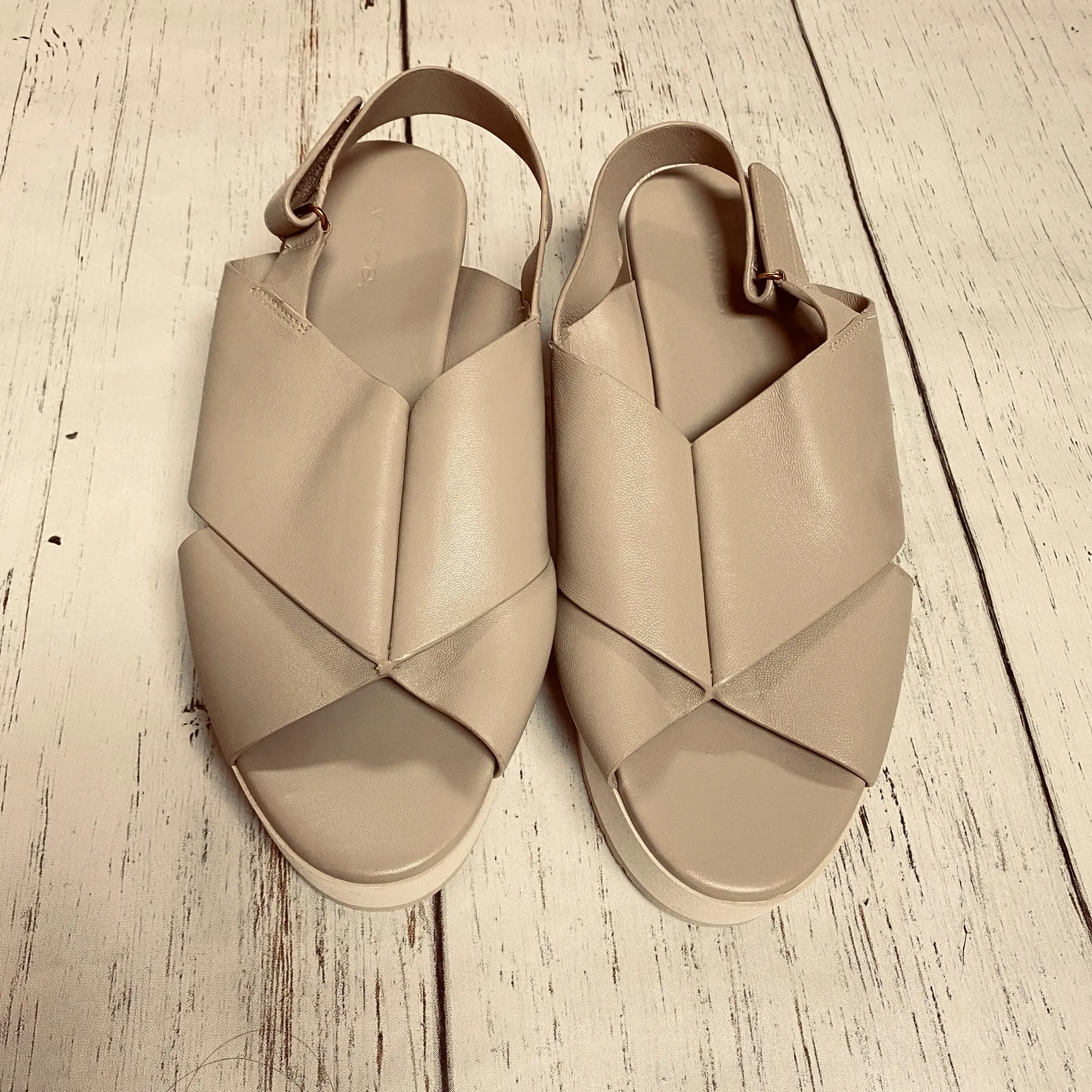 Vince Weslan Jenaya Leather Platform Crisscross Sandals - Image 8