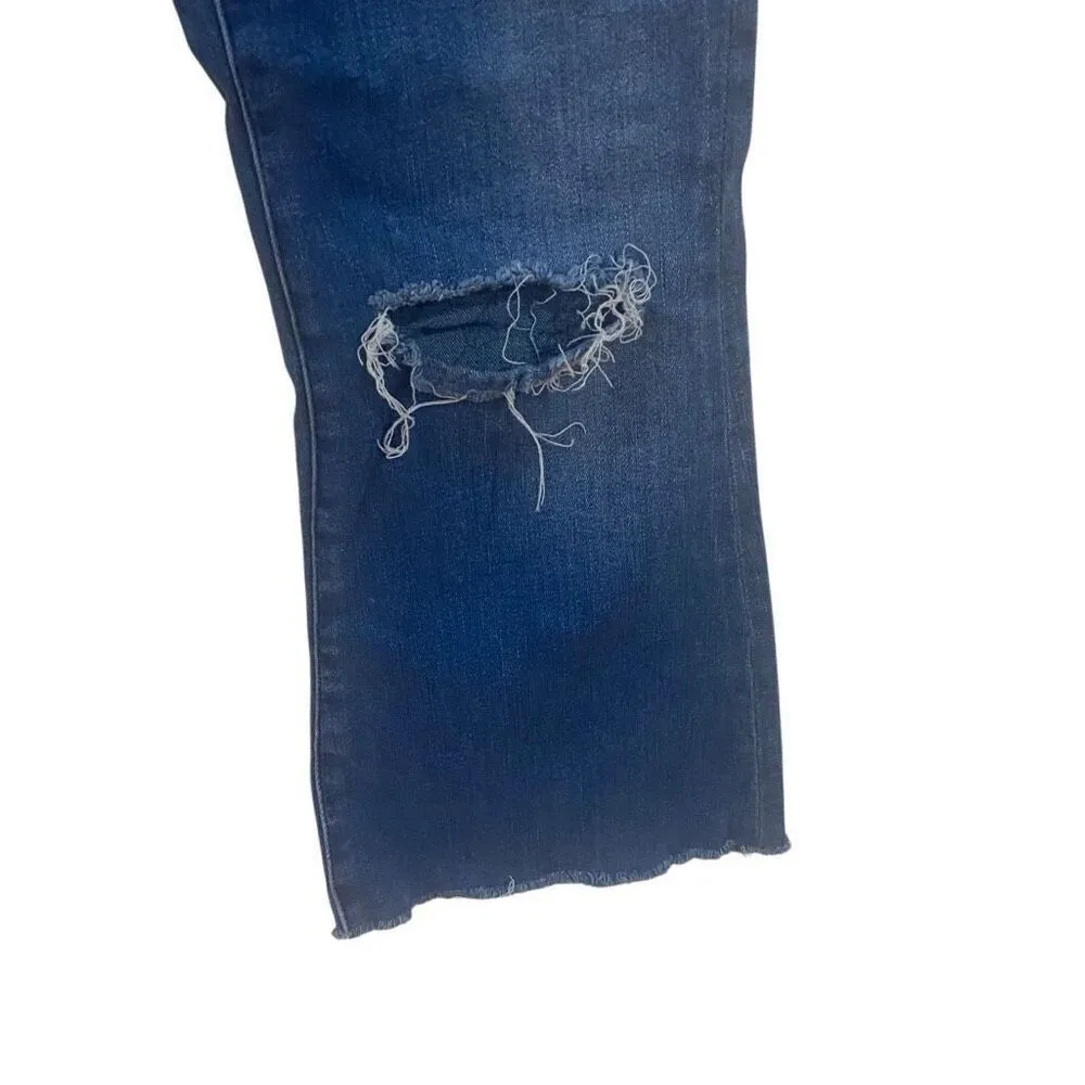 BDG cut off raw hem cropped jeans distressed size 27 - Image 5