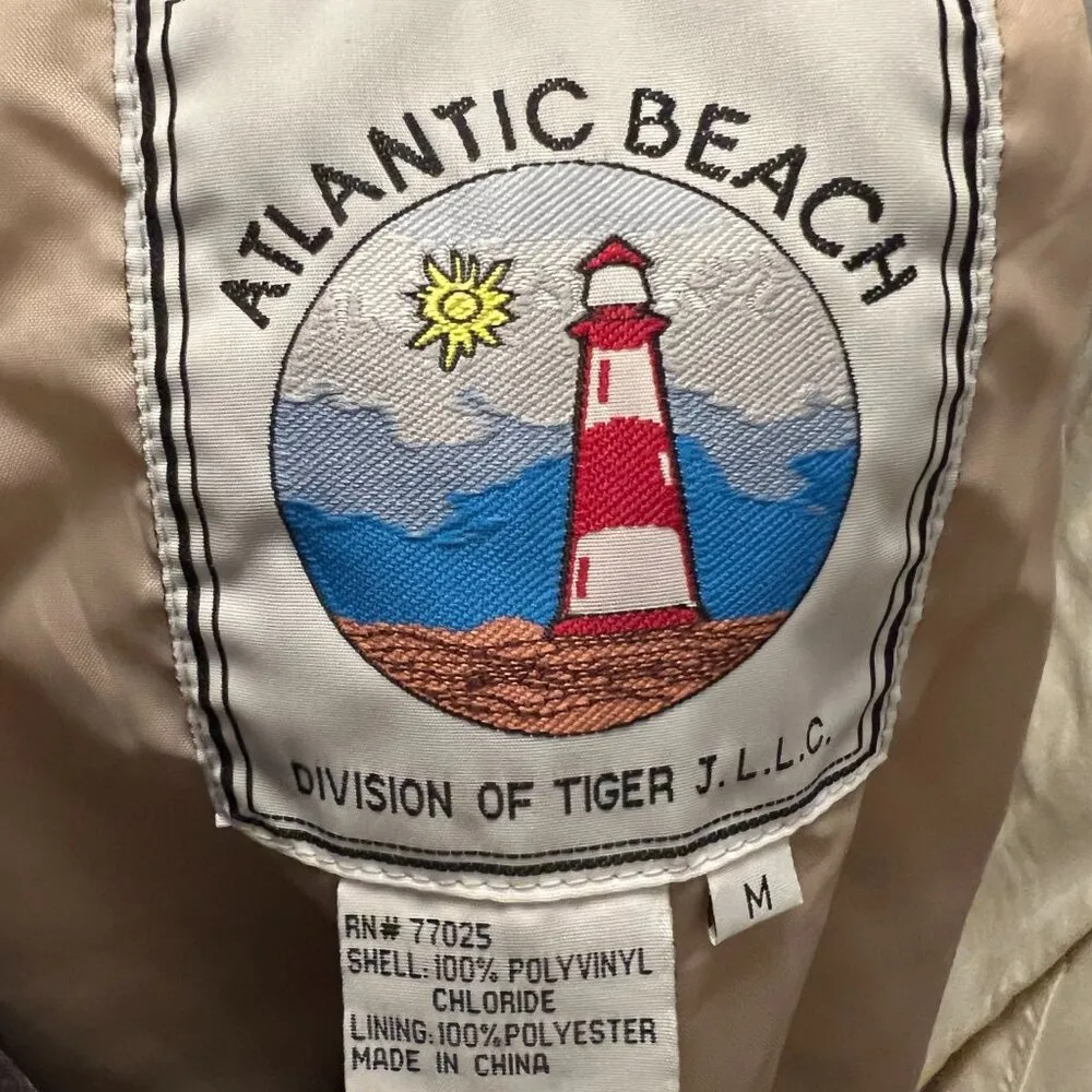 Atlantic Beach Rose Embroidered Jacket Tan Size M - Image 7