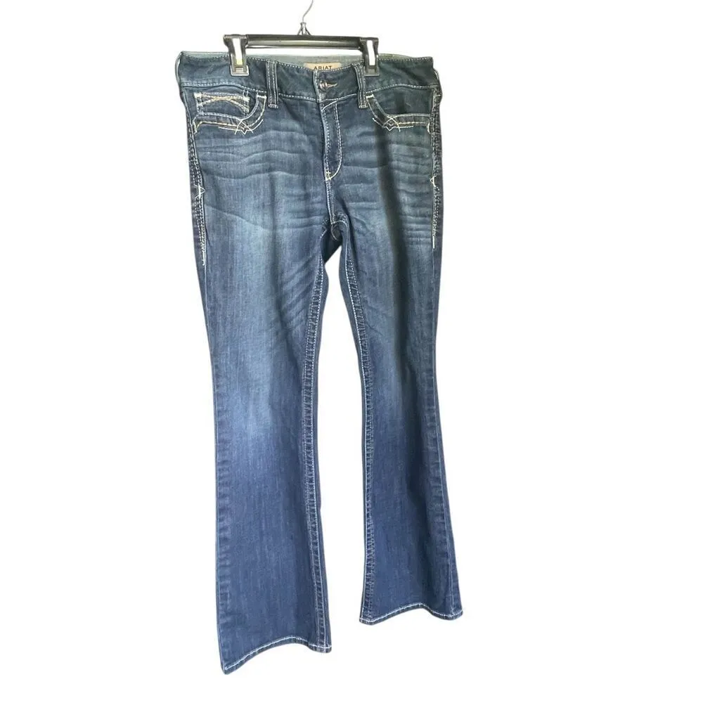 Ariat R.E.A.L Denim Mid Rise Boot Cut Jeans Size 31R - Image 2