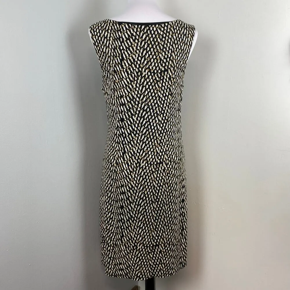 Loft Ikat Soft Knit Figure Flattering Sleeveless Sheath Dress Large - Image 5