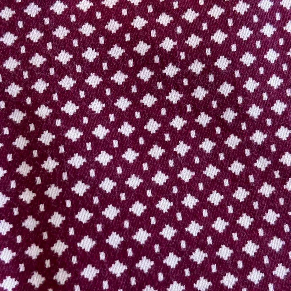 J. Crew Stretch Burgundy Geometric Print Skinny Jeans Size 26 - Image 4
