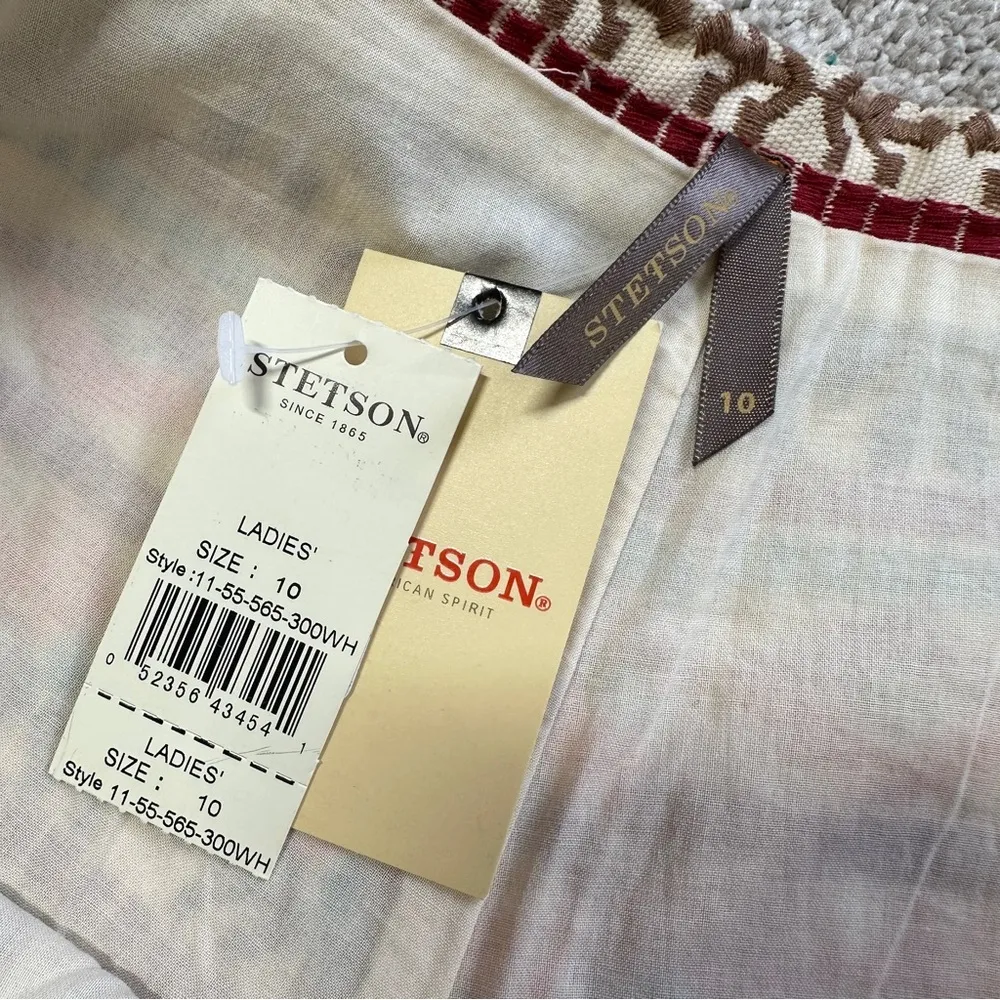 NWT Stetson Women’s Canvas Schiffli Embroidered Shorts High Rise Multicolor 10 - Image 10