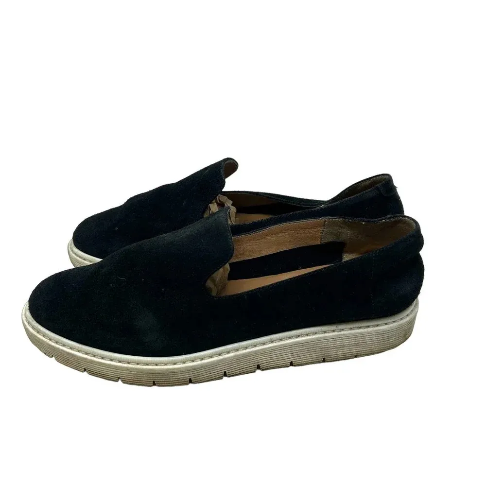 Aquatalia‎ Slip On Sneakers Loafer Lug Sole Leather Suede Black Size US 9 - Image 3