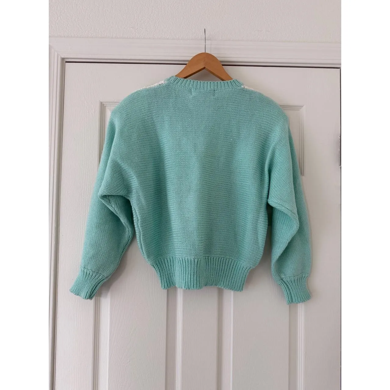 Gorgeous Vintage 80s Jaclyn Smith Pastel Bow Sweater Size Medium - Image 2