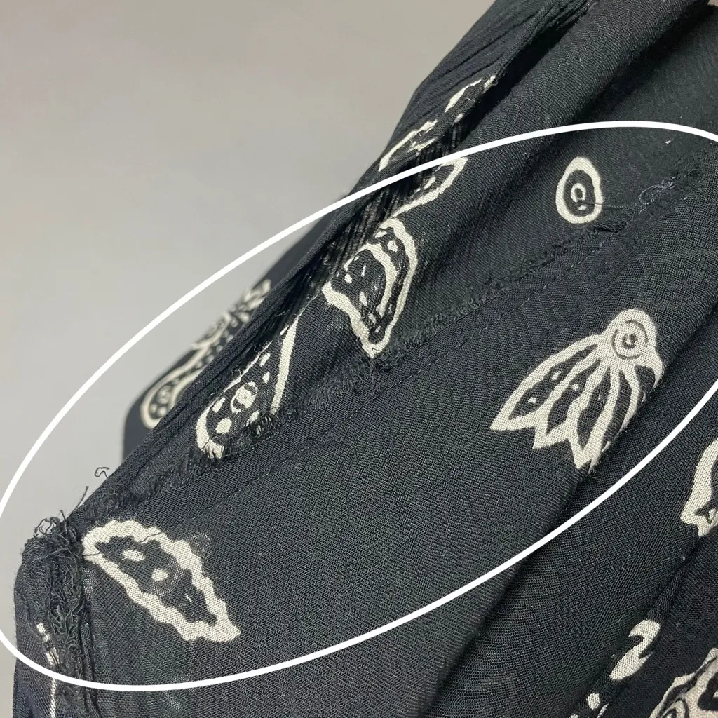 Vintage Boho Dress Tie Waist Short Sleeves Animal Jasmine by KVM Button - Image 16