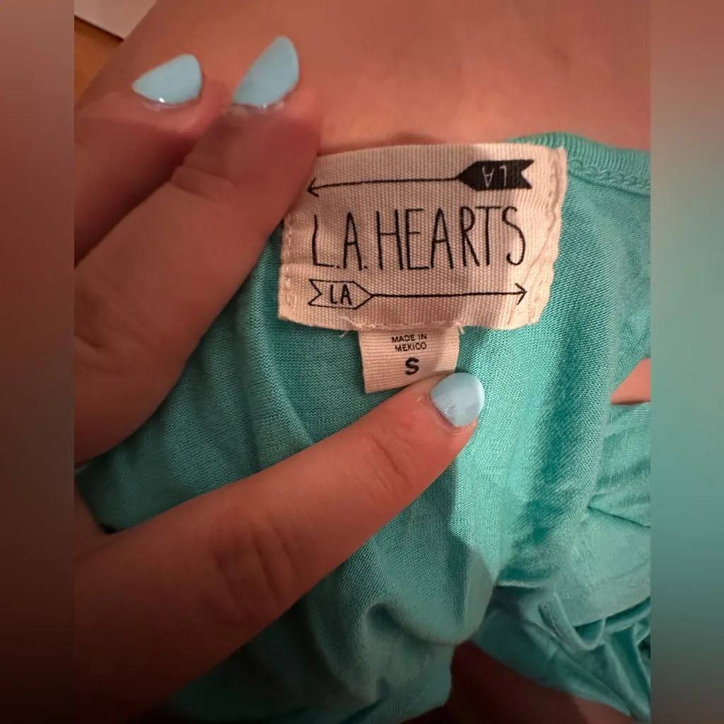 La Hearts Aqua Tank Top - Image 2