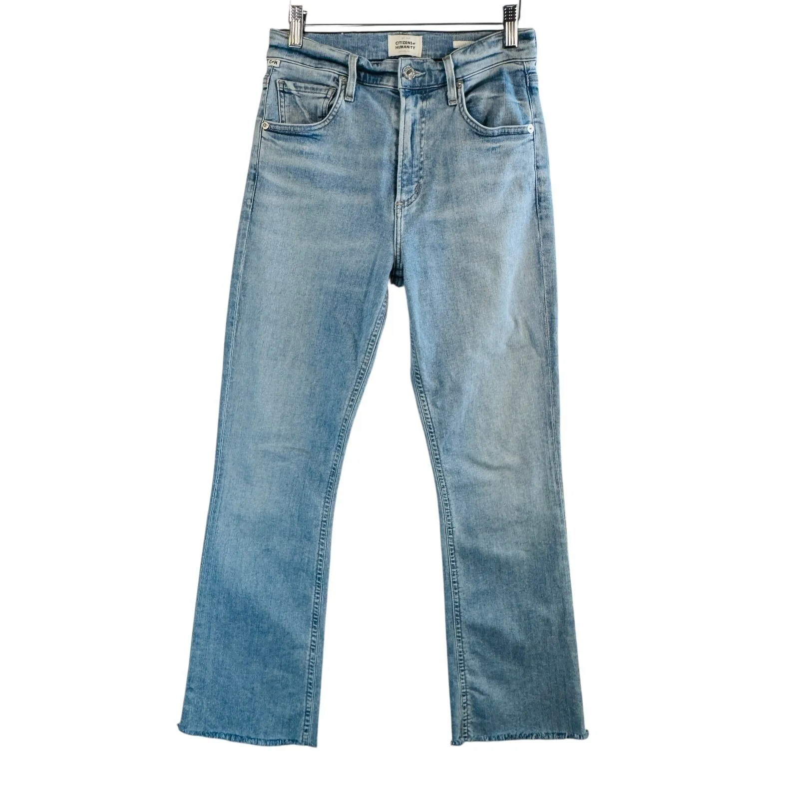 Citizens of Humanity Isola Premium Vintage Light Wash Denim 26 USA‎ Made Raw Hem - Image 2