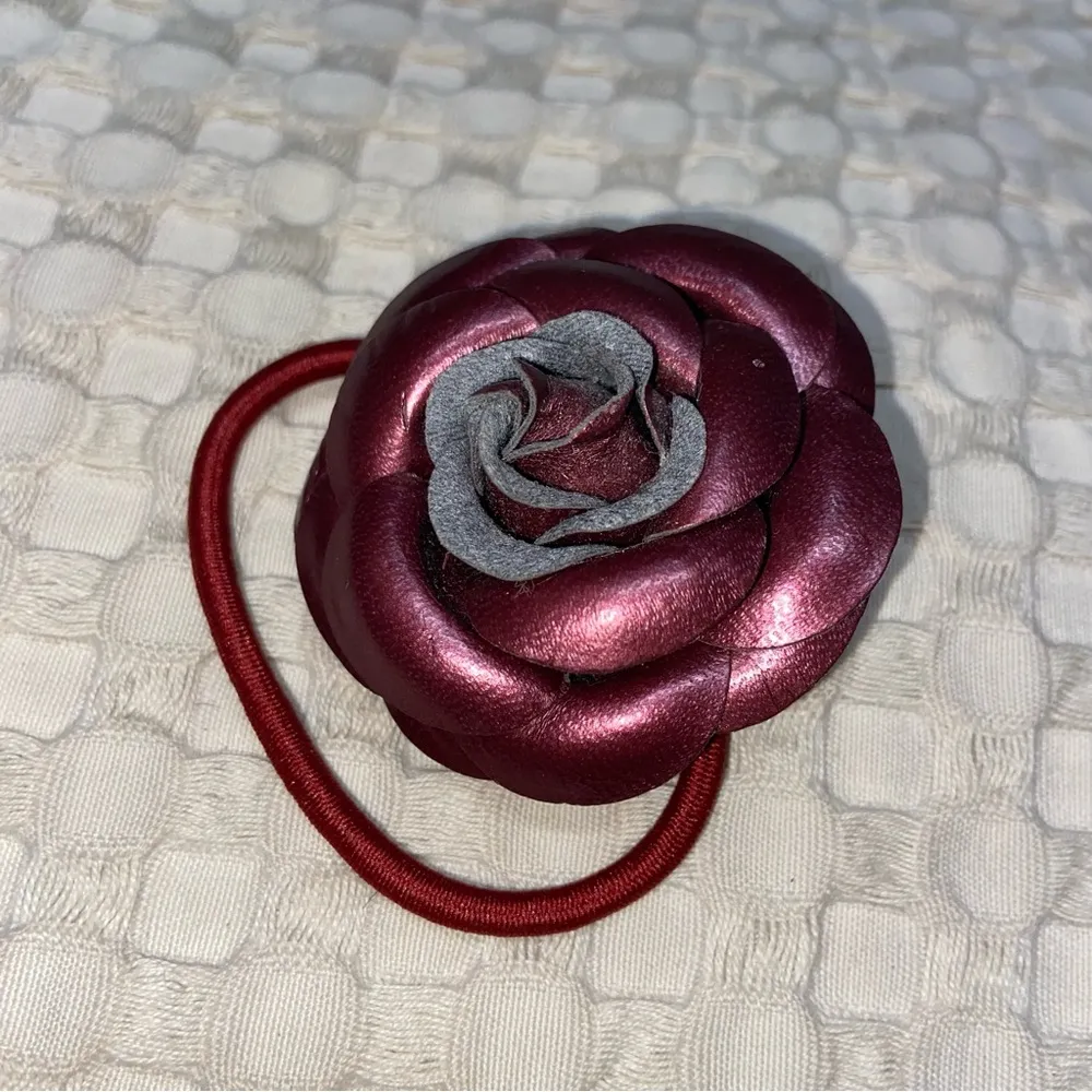 Set Rose & Preppy Band Hair Tie Bobbles Hairband Scrunchie Ponytails Hair Bow Tan - Image 2