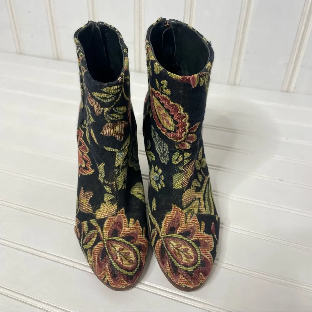 Rag Bone Floral Jacquard Booties Ankle Boots - Image 3