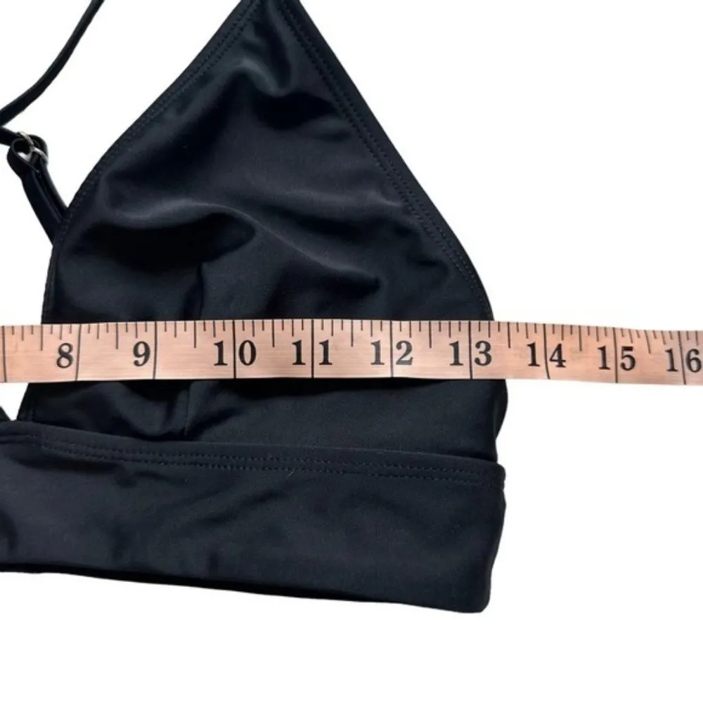 Black Bikini Top Triangle Unlined No Padding size Medium - Image 6
