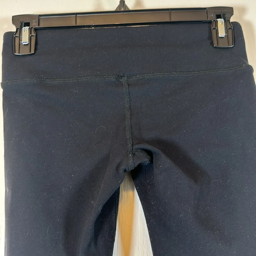 Alo Yoga Goddess Two Tone Black Gray Ribbed Gym Leggings Size Small EUC #2497 - Image 9