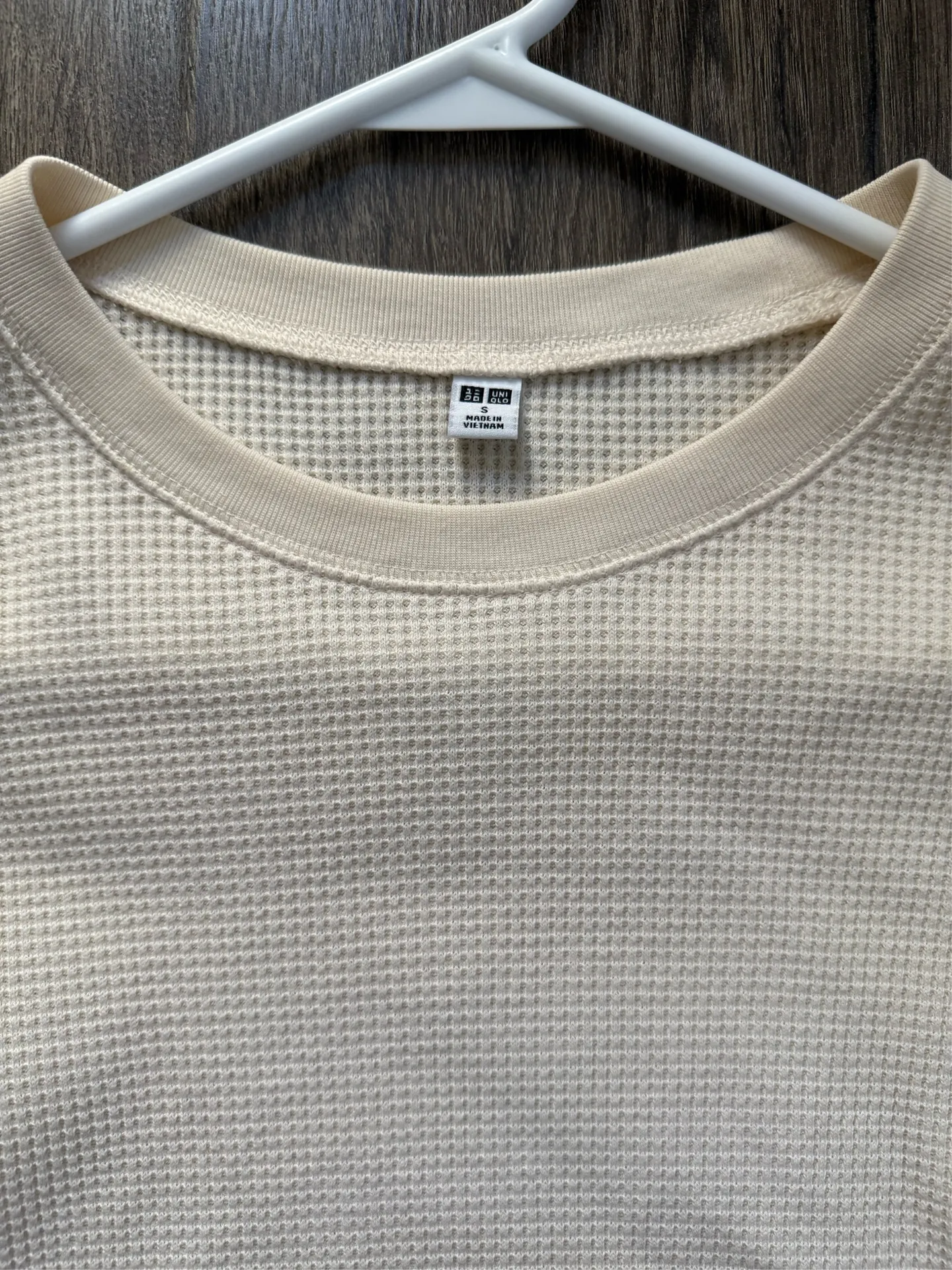 Uniqlo Cream Long Sleeve Tee  - Image 2